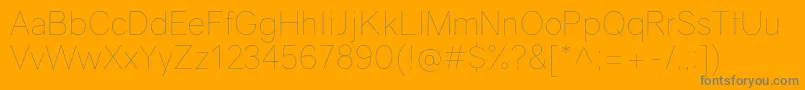 GravityUltralight Font – Gray Fonts on Orange Background