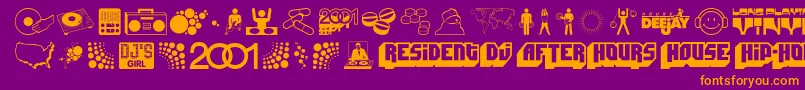 Deejs Font – Orange Fonts on Purple Background