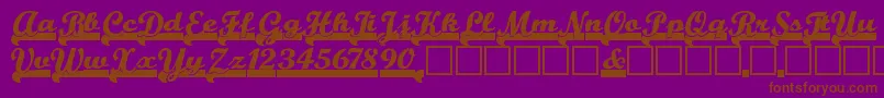 Teamspir Font – Brown Fonts on Purple Background