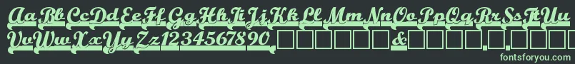 Teamspir Font – Green Fonts on Black Background