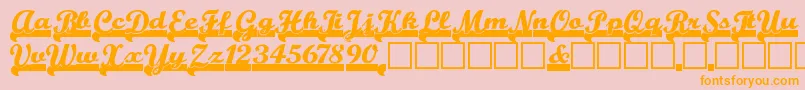 Police Teamspir – polices orange sur fond rose