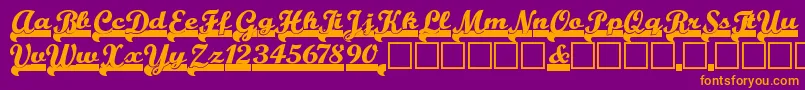 Teamspir Font – Orange Fonts on Purple Background