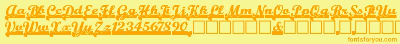 Шрифт Teamspir – оранжевые шрифты на жёлтом фоне