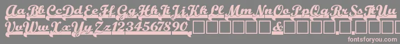 Teamspir-Schriftart – Rosa Schriften auf grauem Hintergrund