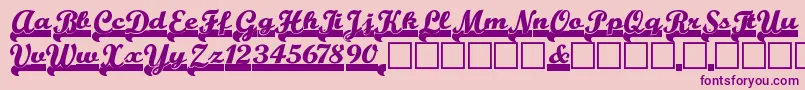 Teamspir-Schriftart – Violette Schriften auf rosa Hintergrund