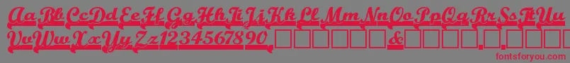 Teamspir Font – Red Fonts on Gray Background