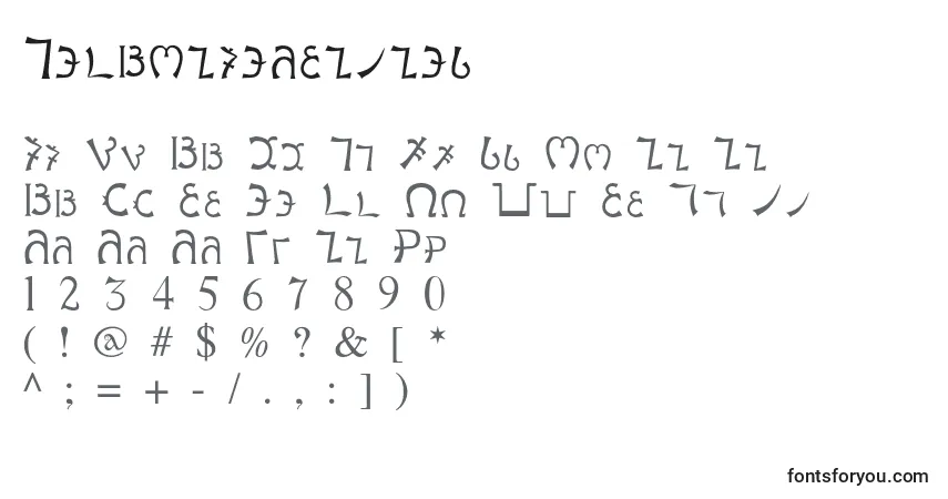 A fonte Enochianwriting – alfabeto, números, caracteres especiais
