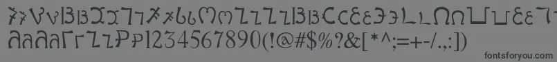 Enochianwriting Font – Black Fonts on Gray Background