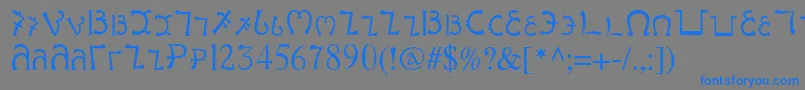 Шрифт Enochianwriting – синие шрифты на сером фоне