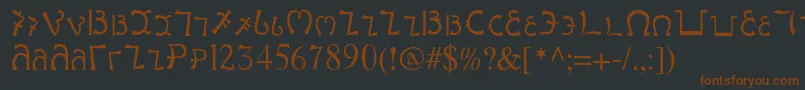 Enochianwriting Font – Brown Fonts on Black Background