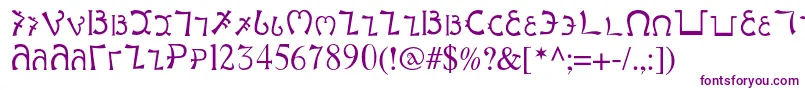 Enochianwriting Font – Purple Fonts on White Background