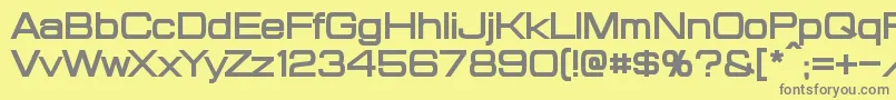 フォントProbertBold – 黄色の背景に灰色の文字