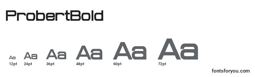 ProbertBold Font Sizes