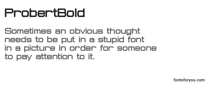 Review of the ProbertBold Font