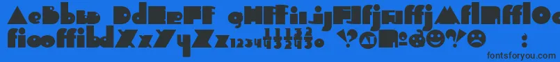 Indepalt Font – Black Fonts on Blue Background