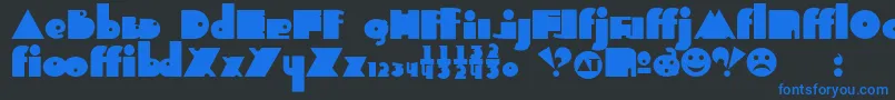 Indepalt Font – Blue Fonts on Black Background