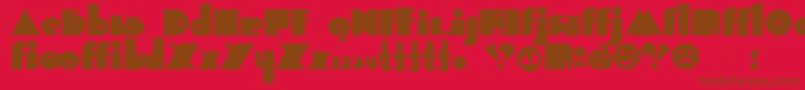 Шрифт Indepalt – коричневые шрифты на красном фоне