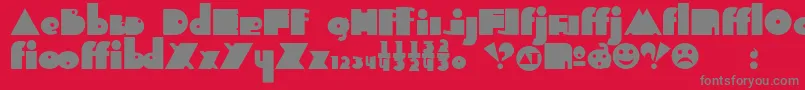 Indepalt Font – Gray Fonts on Red Background