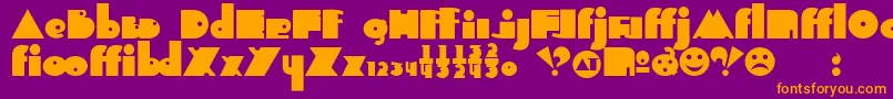 Indepalt Font – Orange Fonts on Purple Background
