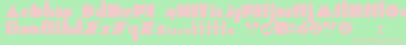 Indepalt Font – Pink Fonts on Green Background