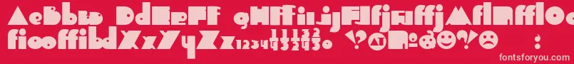 Indepalt Font – Pink Fonts on Red Background
