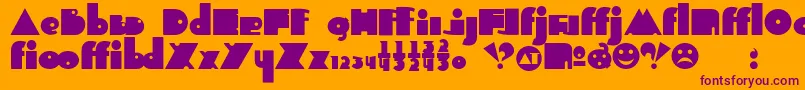 Indepalt Font – Purple Fonts on Orange Background