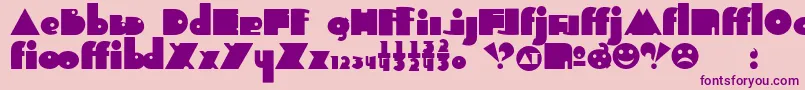 Indepalt Font – Purple Fonts on Pink Background