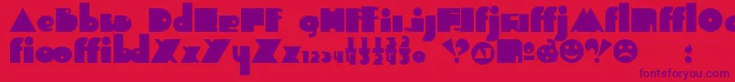 Indepalt Font – Purple Fonts on Red Background