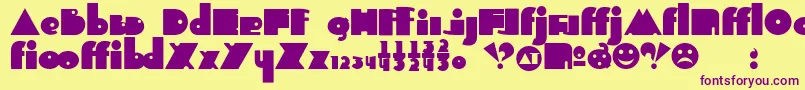 Indepalt Font – Purple Fonts on Yellow Background
