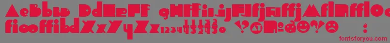 Indepalt Font – Red Fonts on Gray Background