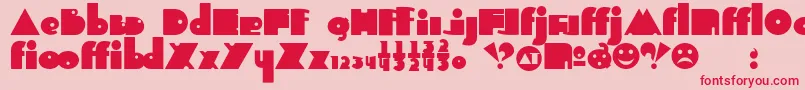 Indepalt Font – Red Fonts on Pink Background