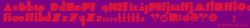 Indepalt Font – Red Fonts on Purple Background