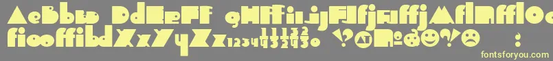 Indepalt Font – Yellow Fonts on Gray Background
