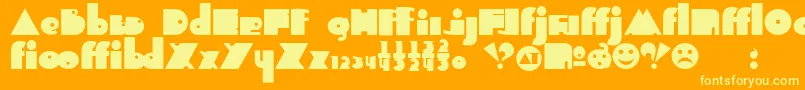 Indepalt Font – Yellow Fonts on Orange Background