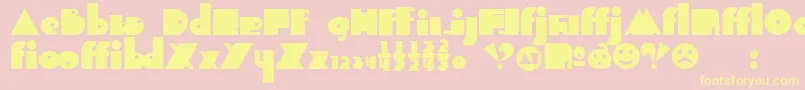 Indepalt Font – Yellow Fonts on Pink Background