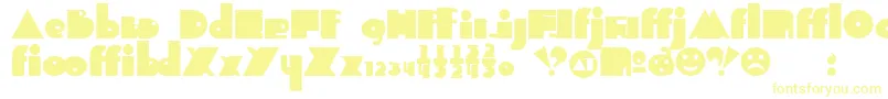 Indepalt Font – Yellow Fonts on White Background