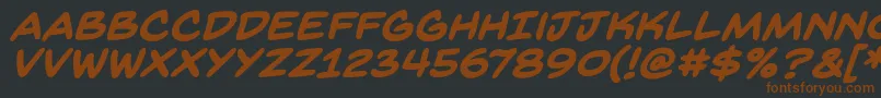 BackissuesbbBoldital Font – Brown Fonts on Black Background