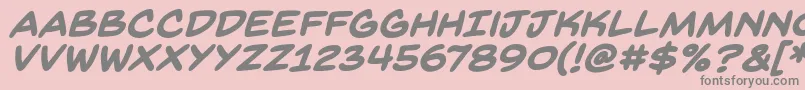 BackissuesbbBoldital Font – Gray Fonts on Pink Background
