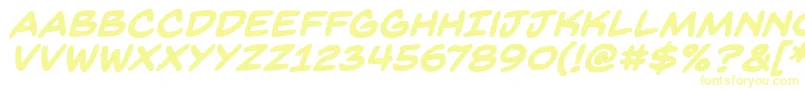 BackissuesbbBoldital-Schriftart – Gelbe Schriften