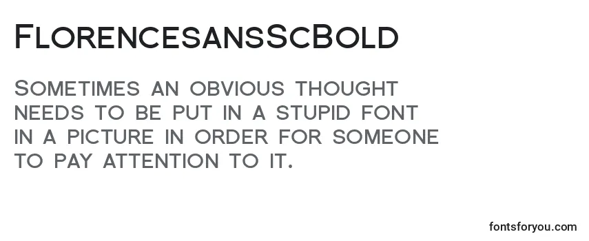 Review of the FlorencesansScBold Font