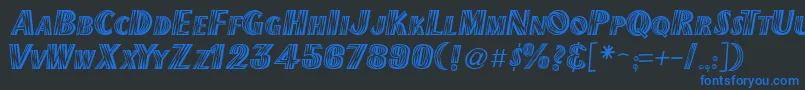 Newmexico Font – Blue Fonts on Black Background