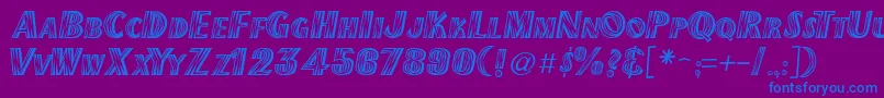 Newmexico Font – Blue Fonts on Purple Background