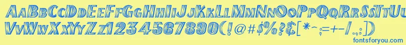 Newmexico Font – Blue Fonts on Yellow Background