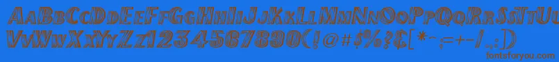 Newmexico Font – Brown Fonts on Blue Background