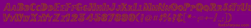 Newmexico Font – Brown Fonts on Purple Background