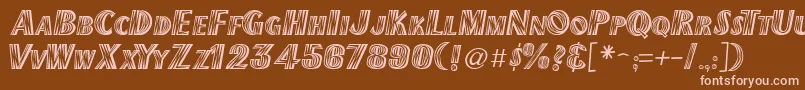 Newmexico Font – Pink Fonts on Brown Background