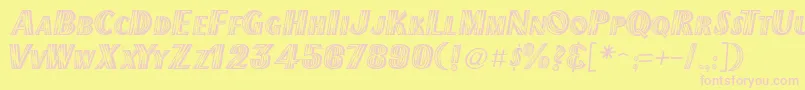 Newmexico Font – Pink Fonts on Yellow Background