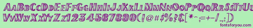 Czcionka Newmexico – fioletowe czcionki na zielonym tle