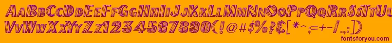 Newmexico Font – Purple Fonts on Orange Background
