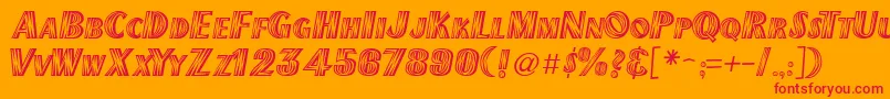 Newmexico Font – Red Fonts on Orange Background